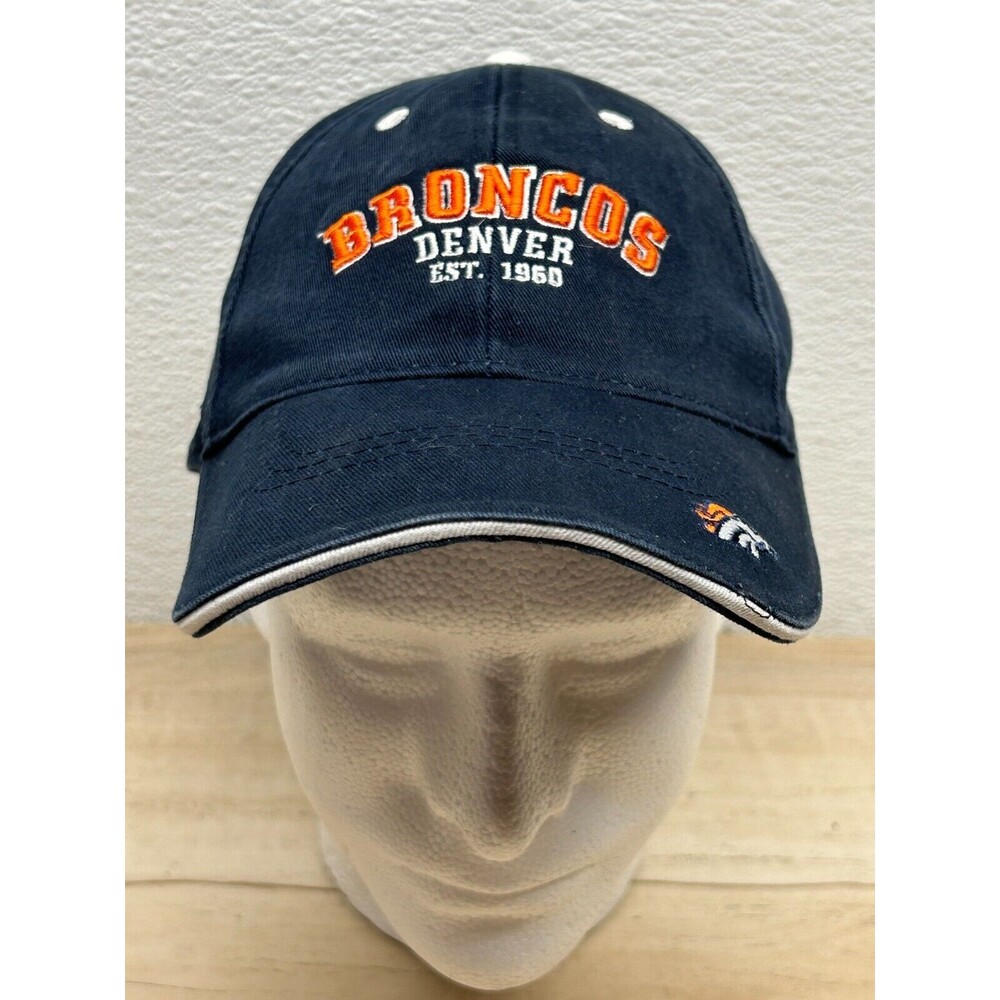 NFL Denver Broncos Navy Blue Baseball Hat By Drew Pearson Trucker Cap